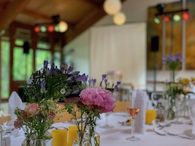 Aufbau bei einer Hochzeit bei Pforzheim